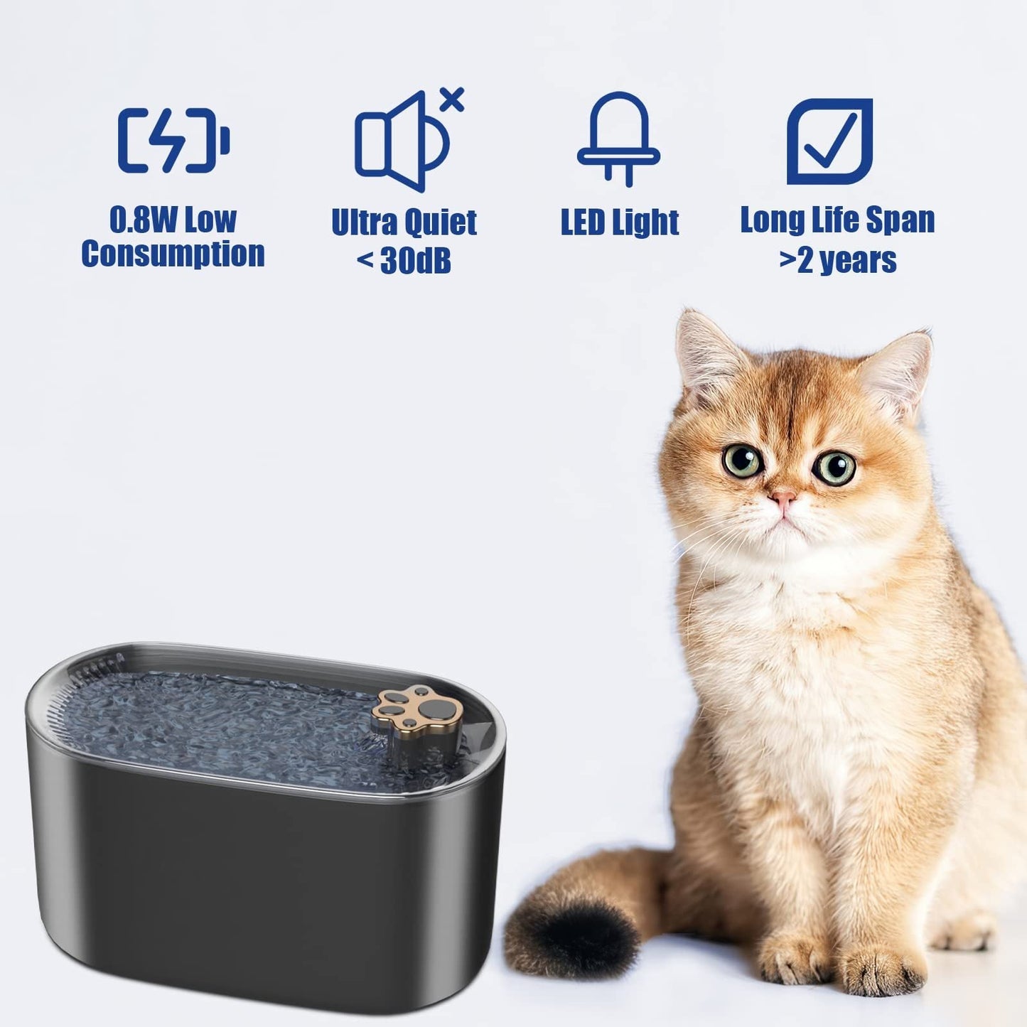 Automatic LED Pet Water Dispenser