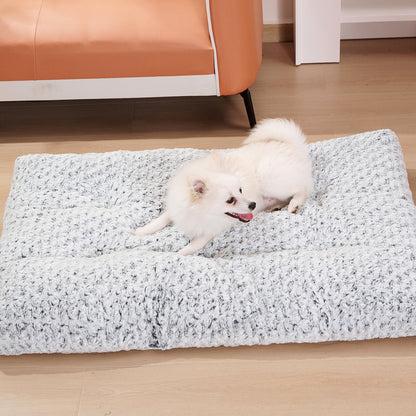 Thickened Rose Velvet Dog Bed